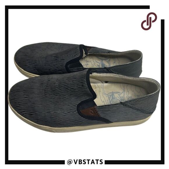 OluKai Men's‎ Kahu Kai - Dark Shadow / Off White Size 8.5 - Picture 3 of 8